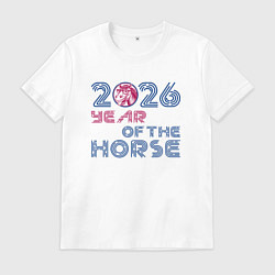 Мужская футболка 2026 год красной огненной лошади