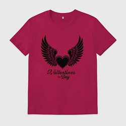 Мужская футболка Крылья любви: День святого Валентина