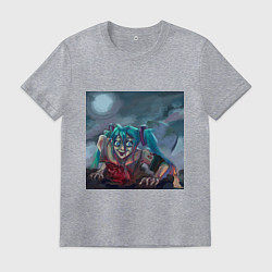 Мужская футболка Halloween Miku zombie