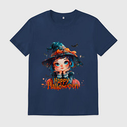 Мужская футболка Счастливого Хэллоуина - ведьмочка