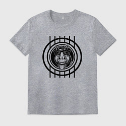 Футболка хлопковая мужская Веселая лошадь года, цвет: меланж