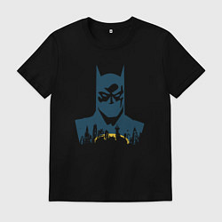 Футболка хлопковая мужская Batman town, цвет: черный