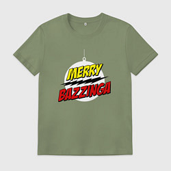 Футболка хлопковая мужская Merry bazzinga, цвет: авокадо