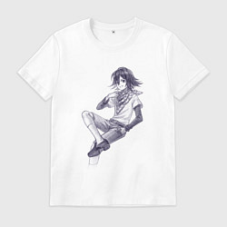 Футболка хлопковая мужская Данганронпа V3 - Кокичи Ома, цвет: белый