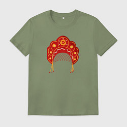 Мужская футболка Старинный русский головной убор кокошник