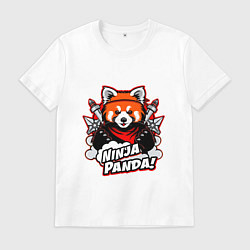 Мужская футболка Ниндзя-панда в бою