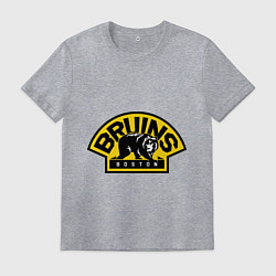 Футболка хлопковая мужская HC Boston Bruins Label, цвет: меланж