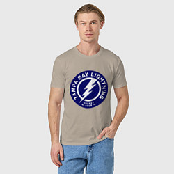 Футболка хлопковая мужская HC Tampa Bay Lightning, цвет: миндальный — фото 2