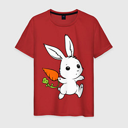 Мужская футболка Зайка с морковкой