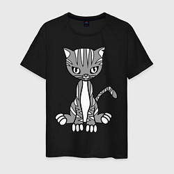 Мужская футболка Серая кошка