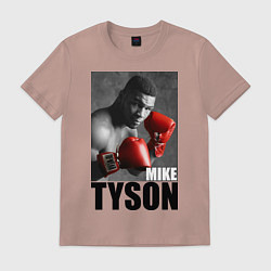 Футболка хлопковая мужская Mike Tyson, цвет: пыльно-розовый