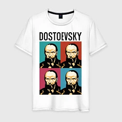 Футболка хлопковая мужская Dostoevsky, цвет: белый