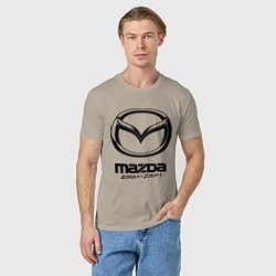 Футболка хлопковая мужская Mazda Zoom-Zoom, цвет: миндальный — фото 2