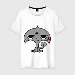 Мужская футболка Недовольный котенок