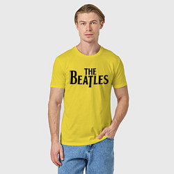Футболка хлопковая мужская The Beatles, цвет: желтый — фото 2