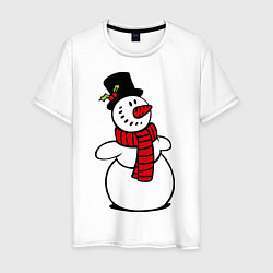 Мужская футболка Весёлый снеговик