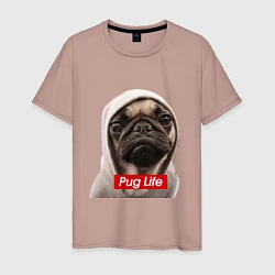 Мужская футболка Pug life