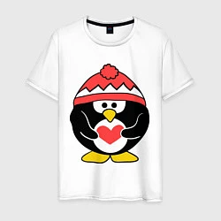 Мужская футболка Пингвин с сердцем