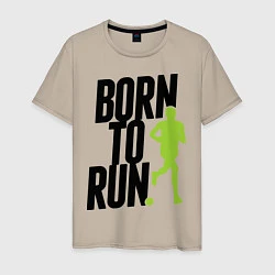 Мужская футболка Рожден для бега