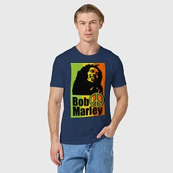 Футболка хлопковая мужская Bob Marley: Jamaica, цвет: тёмно-синий — фото 2