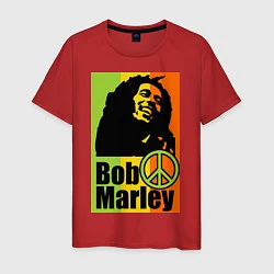 Футболка хлопковая мужская Bob Marley: Jamaica, цвет: красный