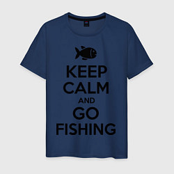 Мужская футболка Keep Calm & Go fishing