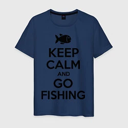 Мужская футболка Keep Calm & Go fishing