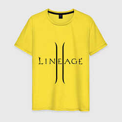 Футболка хлопковая мужская Lineage logo, цвет: желтый