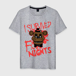 Мужская футболка I Survived Five Night