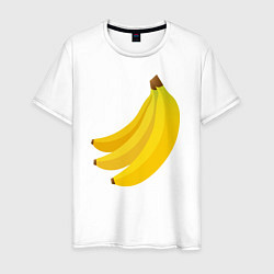 Футболка хлопковая мужская Бананас, цвет: белый