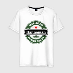 Футболка хлопковая мужская Hanneman, цвет: белый