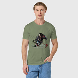 Футболка хлопковая мужская The Witcher 3, цвет: авокадо — фото 2
