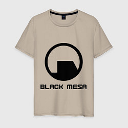 Футболка хлопковая мужская Black Mesa: Logo, цвет: миндальный