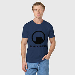 Футболка хлопковая мужская Black Mesa: Logo, цвет: тёмно-синий — фото 2