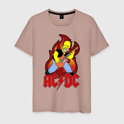 Мужская футболка AC/DC Homer