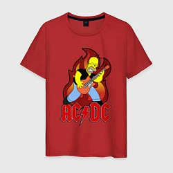 Мужская футболка AC/DC Homer