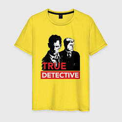 Футболка хлопковая мужская True Detective, цвет: желтый