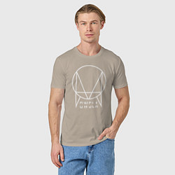 Футболка хлопковая мужская OWSLA, цвет: миндальный — фото 2