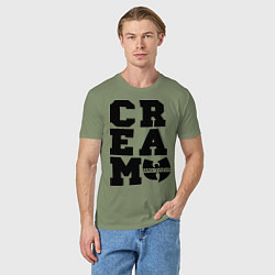 Футболка хлопковая мужская Wu tang clan, цвет: авокадо — фото 2