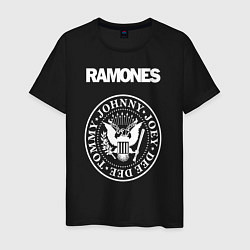 Футболка хлопковая мужская Ramones, цвет: черный