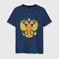 Мужская футболка Герб России: золото
