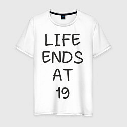 Мужская футболка Life ends at 19