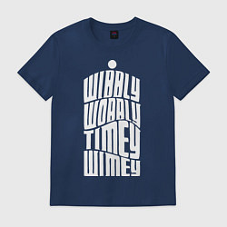 Футболка хлопковая мужская Talk Whovian To Me, цвет: тёмно-синий