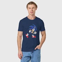 Футболка хлопковая мужская Sonic the Hedgehog, цвет: тёмно-синий — фото 2