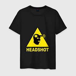 Футболка хлопковая мужская Headshot CS:GO, цвет: черный