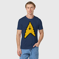 Футболка хлопковая мужская Star Trek: 8 bit, цвет: тёмно-синий — фото 2