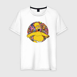 Мужская футболка Гомер в раю