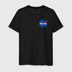 Футболка хлопковая мужская NASA цвета черный — фото 1