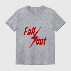 Футболка хлопковая мужская Fallout Lightning, цвет: меланж