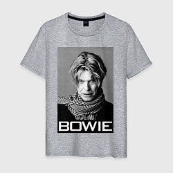 Футболка хлопковая мужская Bowie Legend, цвет: меланж